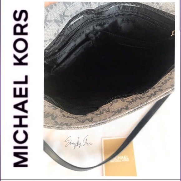 NWT authentic MK monogram messenger black silver - Picture 4 of 4